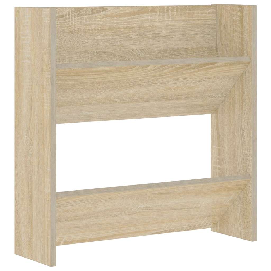 Wall Mounted Shoe Cabinet in Sonoma Oak Finish 60 x 18 x 60 cm Particleboard