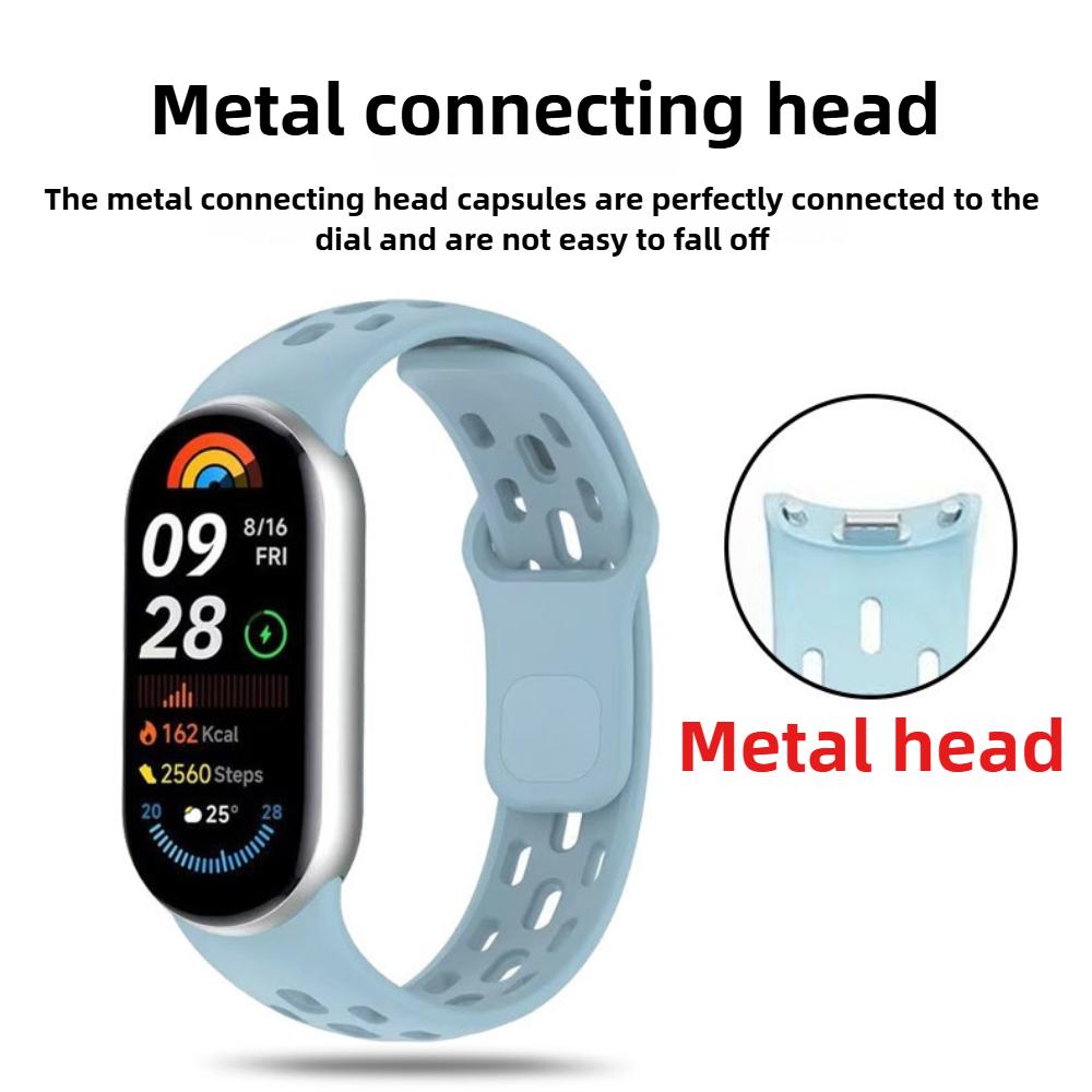 Cinturino in silicone per Xiaomi Mi Band 10 Accessori Sport traspirante Braccialetto Cinturino pulseira correa per Xiaomi Mi band 9 8