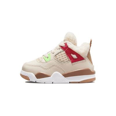 Pantofi sport pentru copii Air 4 Retro TD Wild Things crem Sail University-Roșu DH0571-264