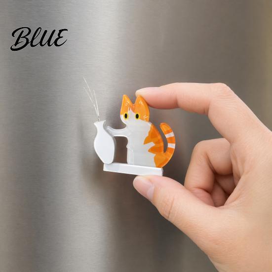 3D Fridge Magnet Vase Locker Holder Magnet Refrigerator Cat Whiskers Furs Keepsake Pet Memorial Decoration for Home Kitchen Magnetic