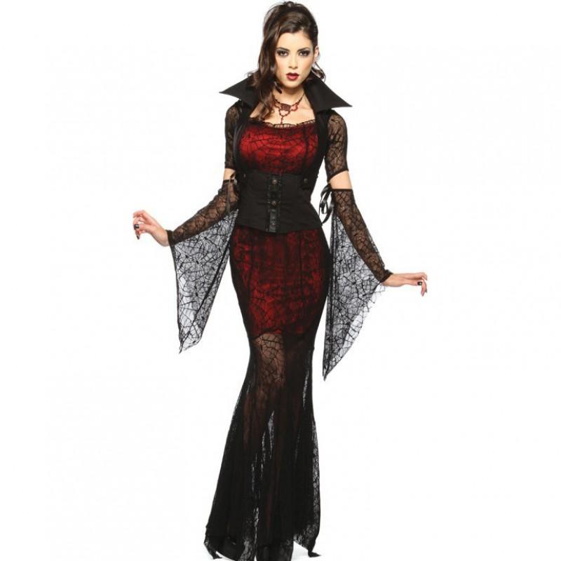 Vampire Vixen Witch Dress Halloween Cosplay Costume Women Game Party