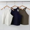 Top Regata Halter Feminino Canelado Ajustado Xi Yang Mu Xue - À Prova de Choque e com Suporte.