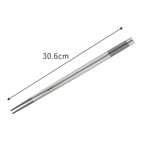 Shimomura Kihan Non-Stick Stainless Steel Chopsticks, 30cm [Made In Japan] Dishwasher Safe, Hollow Design, Lightweight, Non-Slip Tips, Durable, Heat R