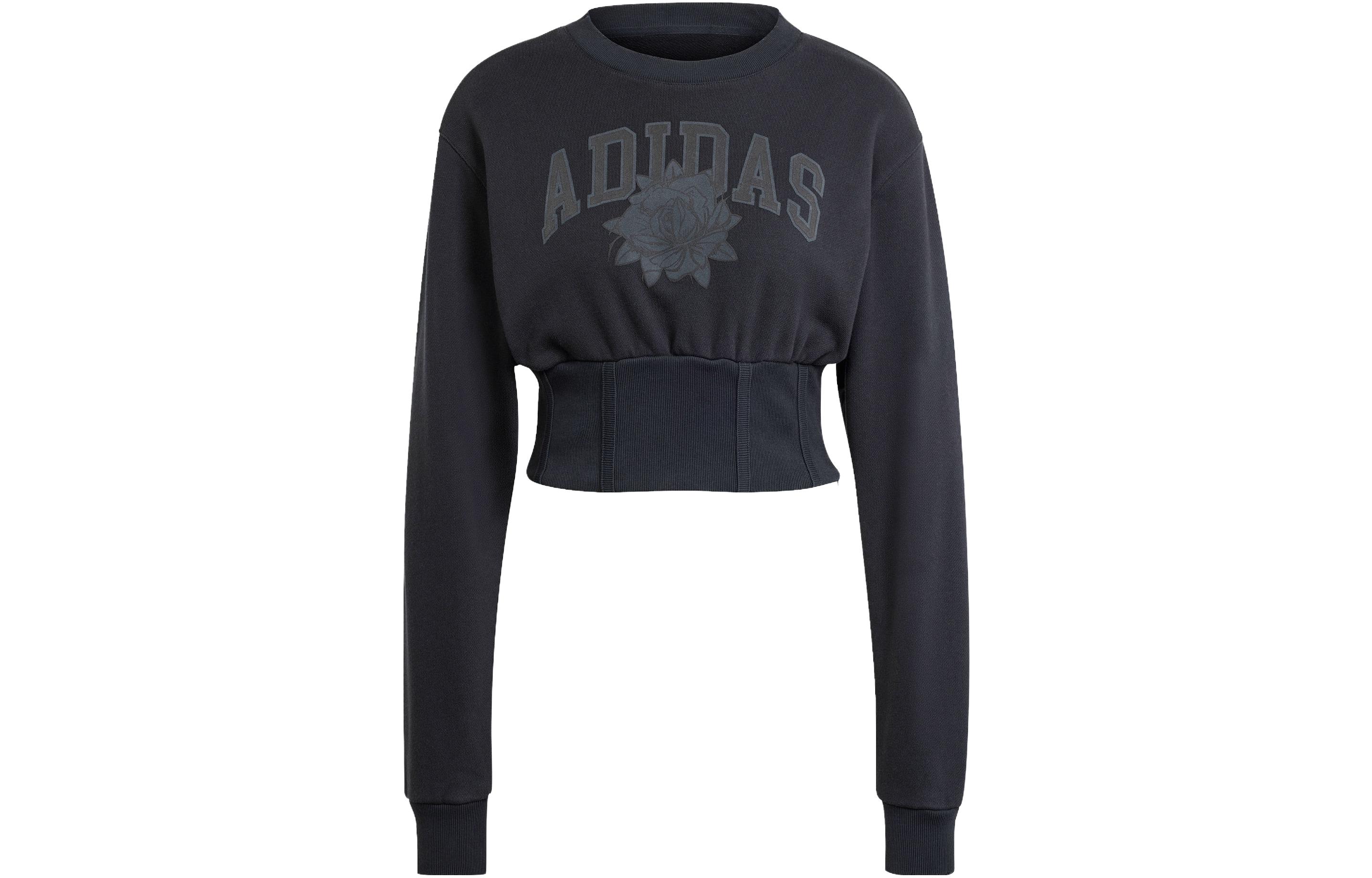 Adidas Originals Dark Academia Crew SWEATSHIRT Women s Black IY9028 S