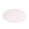White Long Plush Round Imitation Wool Rug for Living Room, Bedroom, or Bay Window