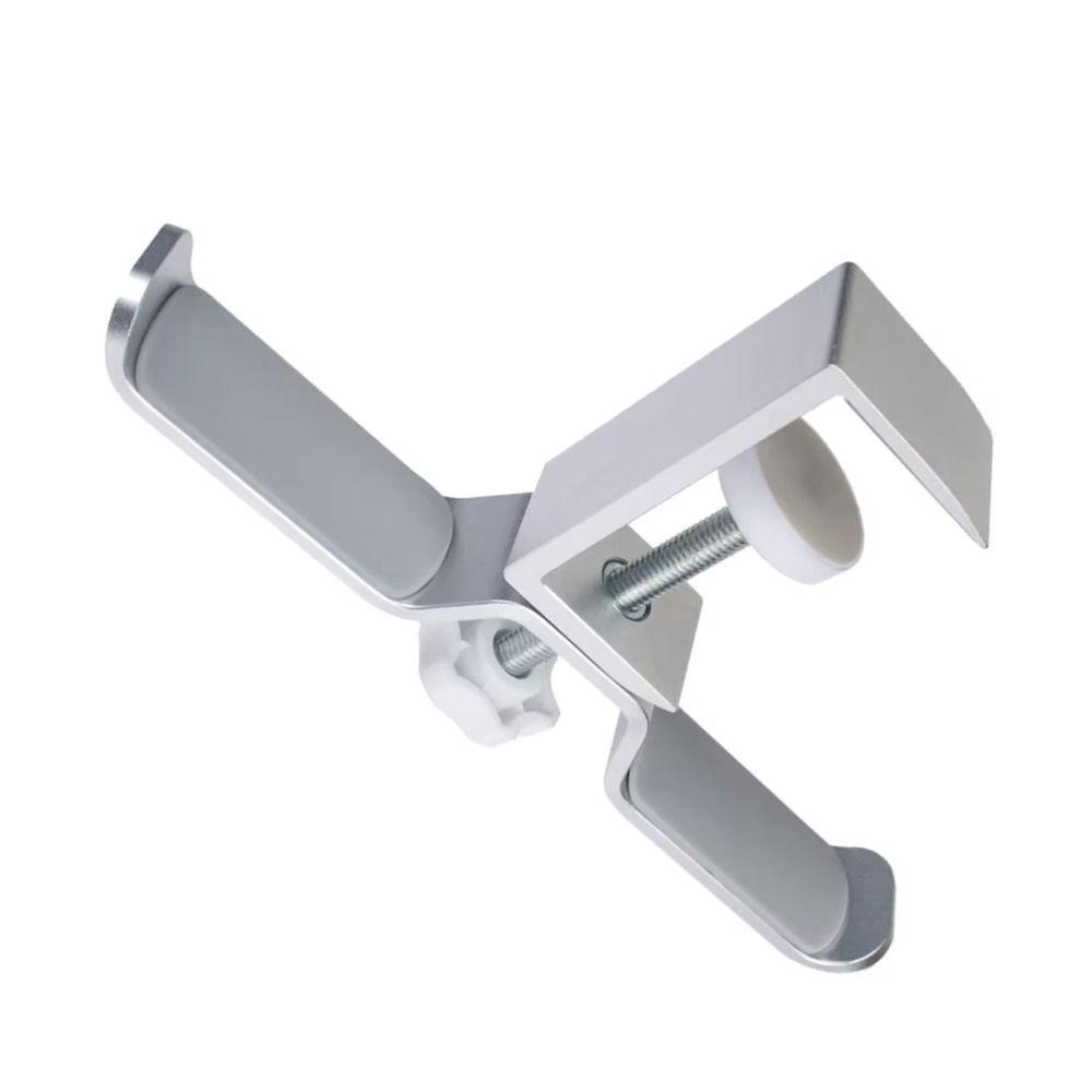 Under Desk Earphone Bracket Hanger Double Hook Desk Clamp on Hook Headphone Stand  For Under Desk