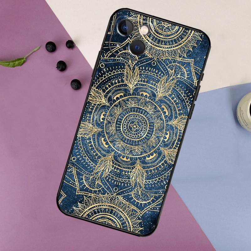 Indian Pattern Mandala Case For iPhone 16 15 14 13 12 11 Pro Max Plus X XS Max XR 7 8 Cover Accessories