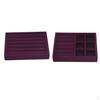 2x Velvet Storage Jewelry Display Tray Case Holder for Countertop Shop