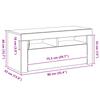 TV Stand Black Oak Effect 90 x 35 x 40 cm Engineered Wood