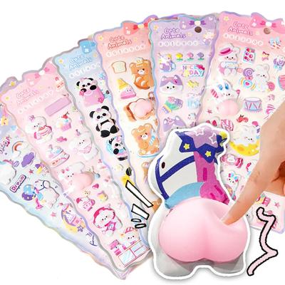 Squishy 3D Stickers with a Plump Cute Animal Realistic and Interchangeable Perfect for DIY and Repositionable and Easy To Perfect for and Kindergarten