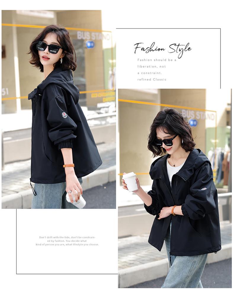 Brand New Women's Hooded Thin Jacket 2025 - Hot Style, Sunscreen, Loose Fit, Trendy Casual Outerwear