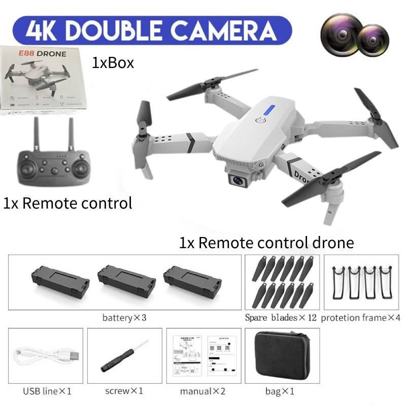 E88 Pro 4k Dual-Kamera Faltbare Drohne Fernbedienung Quadcopter Mit Handheld-Geschenkbox