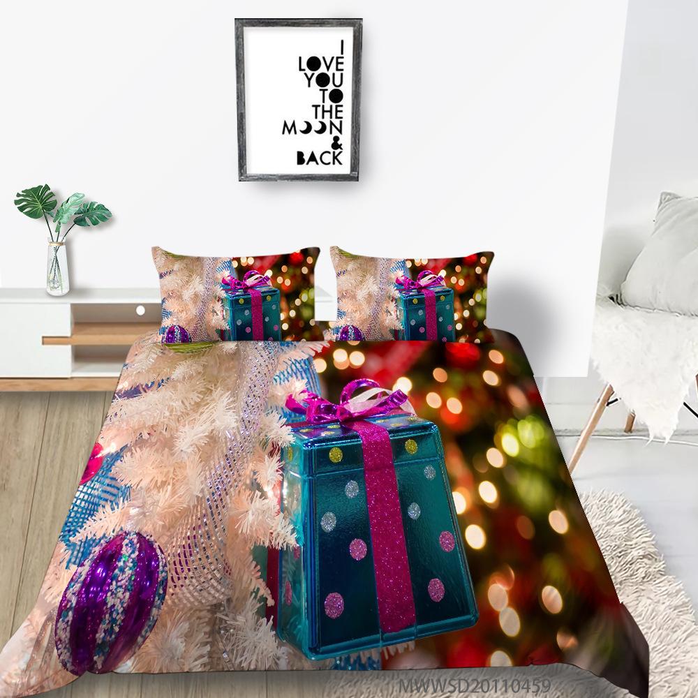 

3D Цифровая Печать Пододеяльник Наволочка Набор из двух или трех предметов Рождественский подарок Полиэстер EU single 135*200