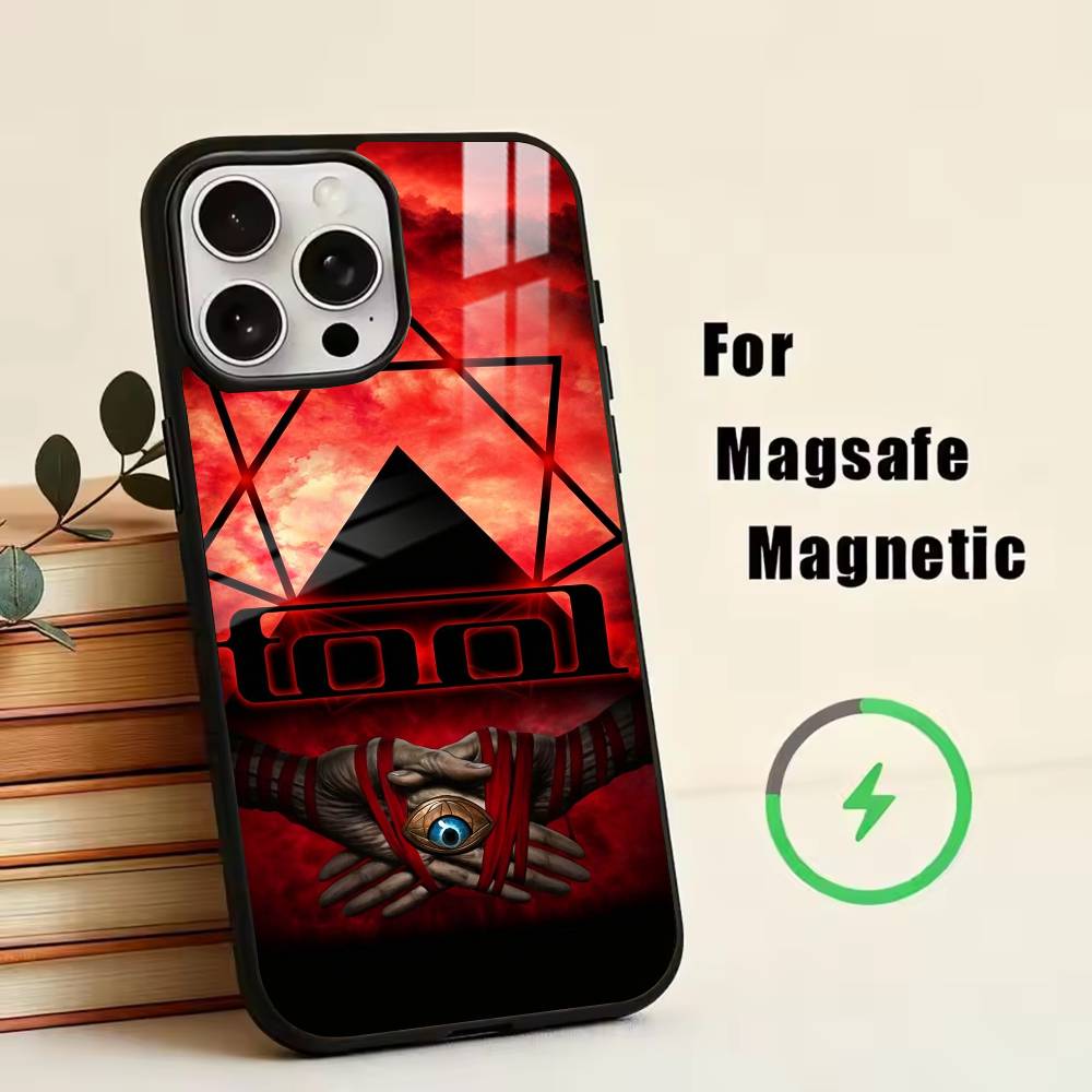 

Music TBR-Tool Band Rock Phone Case For iPhone17,16,15,14,13,12,11 Plus,Pro Magnetic For Magsafe Wireless Charging iPhone12