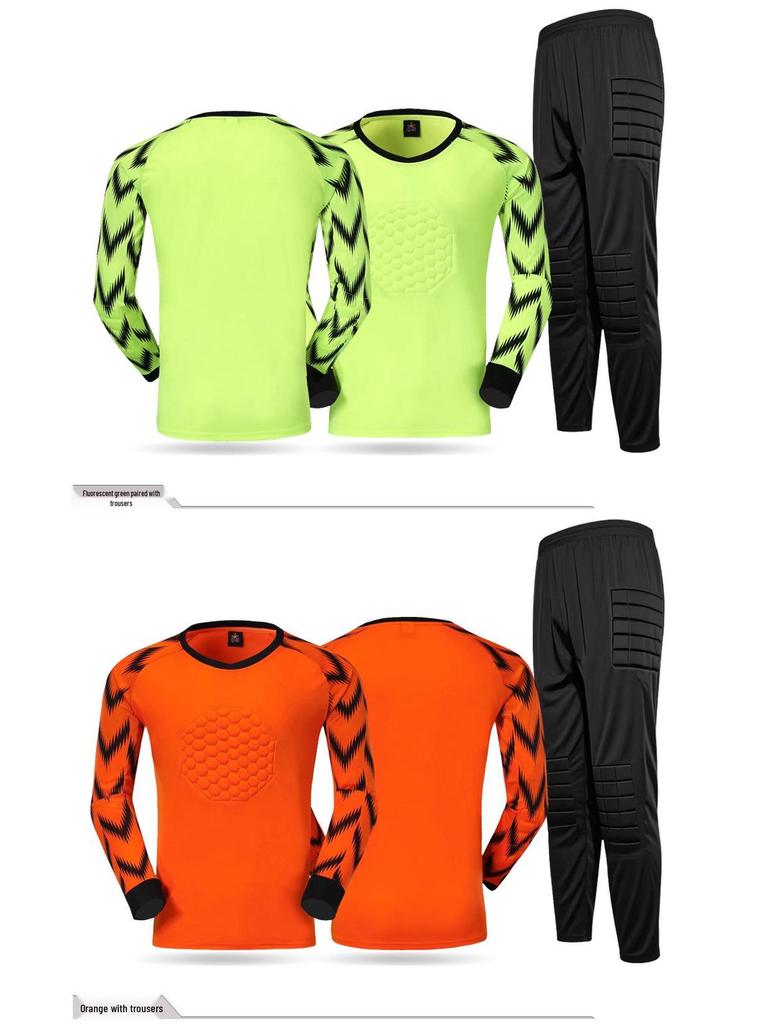Goalkeeper Uniform with Anti-Fall and Anti-Collision Sponge Padding for Football Training