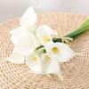 White Artificial Calla Lilies PU Fake Flower Photography Props Artificial Flower  Home Decoration