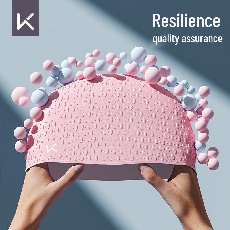 Keep Waterproof Silicone Swimming Cap for Adults with Long Hair