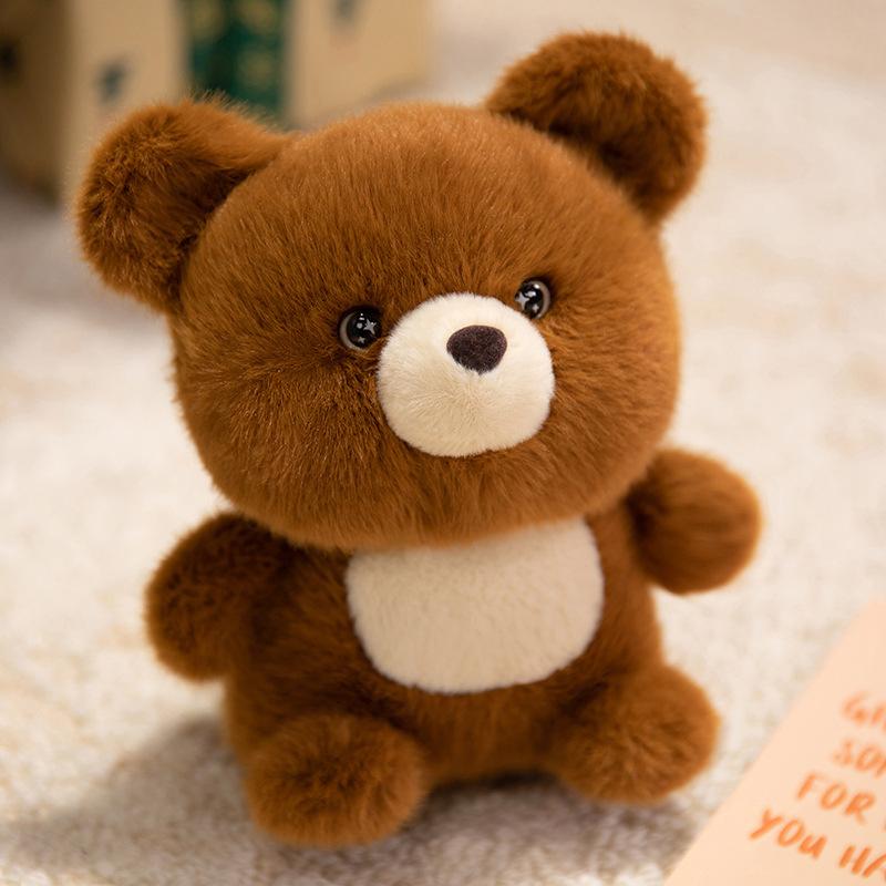Cartoon Cute Little Bear Chicken Elk Table with Doll Plush Toys Children's Day Birthday Gift Doll Rag Doll