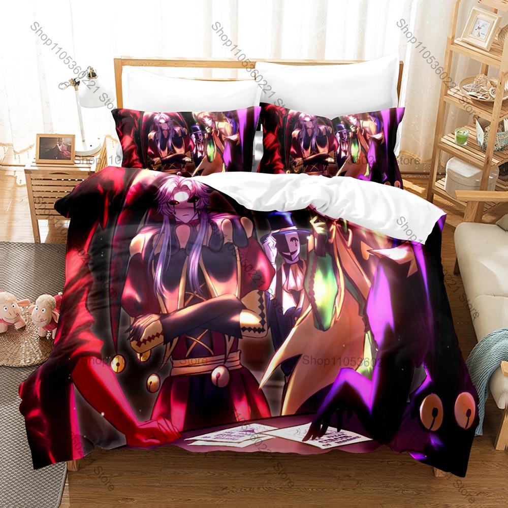 Cool Spooky The Freak Circus Printed Bedding Kit 3PCS Duvet Cover & 2 Pillow Covers Breathable Soft Bed Linens Room Ornament