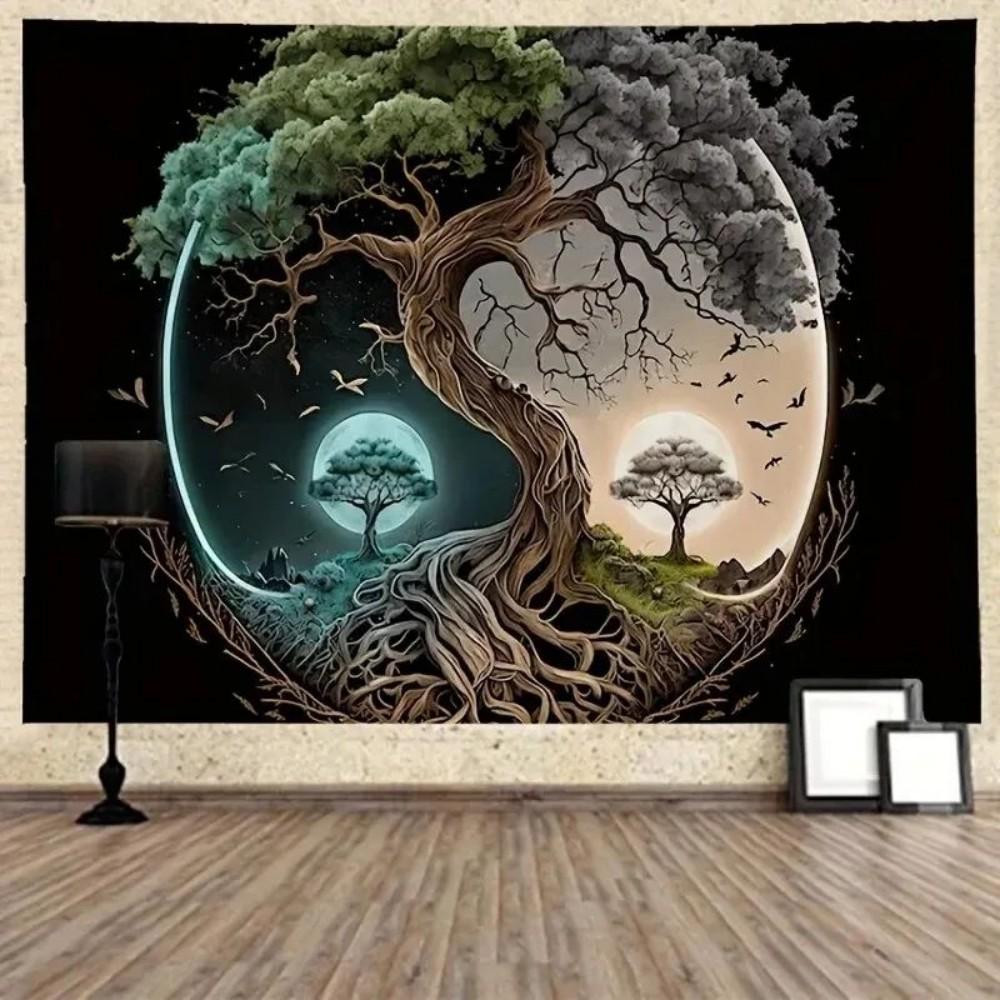 

VIKAMA TreeShaped Pattern Printed Tapestry Suitable For Living Room Bedroom Dormitory Decoration And Home Decoration 74x94cm(29x37in)