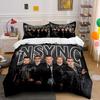 NSYNC Band Grafikdruck Set Bettwäsche Bettbezug Set Bettbezug Kissenbezüge  (1*Bettbezug 2*Kissenbezüge, ohne Bettdecke)