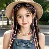6 Peças de Xuxinhas Coloridas para Cabelo de Crianças Meninas Peruca Trançada Elásticos Prendedor de Rabo de Cavalo Extensões Para Meninas Decoração de Cabelo