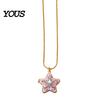 Charming Photo Jewelry Locket Picture Pendant Necklace for Women, Rhinestone Heart/Star Shaped Gift Frame Wife, Girlfriend ,Valentine's Day, Birthday