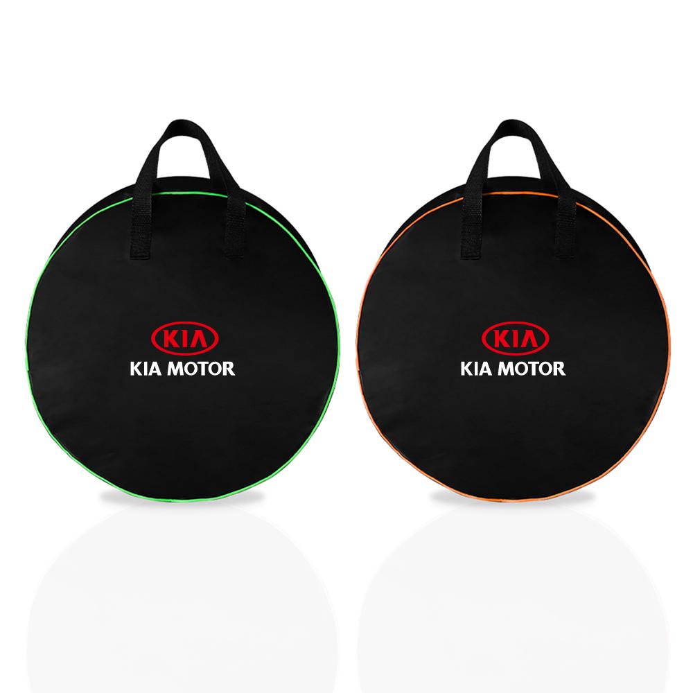 2026 Hot Car Sticker Portable Car Storage Bag Carry Case USB Charger Cable Winder For KIA KN Rio Ceed Sportage Cerato Soul Soren