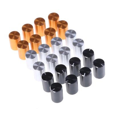 8Pc 10*15Mm 6Mm Dia Knurled Shaft Aluminum Volume Control Potentiometer Knobs