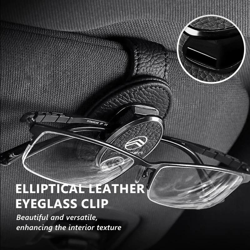OCDK9 Car Sun Visor Eyeglasses Clip Card Ticket Holder Stand Fastener For Citroen C4 C3 C5 C1 C2 C6 VTS C4L DS3 DS4 DS5 Grand Berlingo