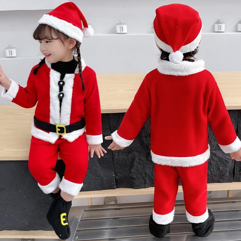 Christmas Children's Suit Red Boys and Girls New Performance Clothes Baby Photo Clothing Santa Claus Clothing