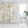 Rose Gold Shower Curtain Pink Gold Tropical Leaves Modern Luxury Bathroom Shower Curtains Fabric Bath Curtain Set with Hooks