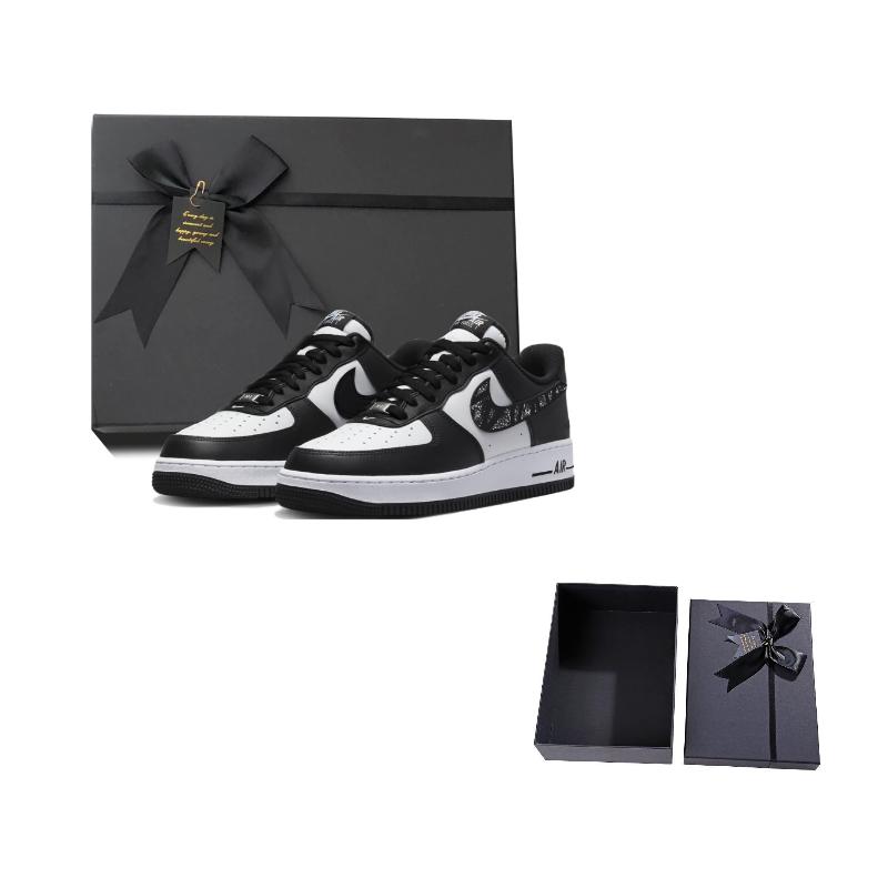 

Nike Air Force 1 Coverage Slip Resistant Abrasion Resistant Balance Support Low top Skateboard Shoes Unisex White Black DV0788-001(Team384-BOX) 42.5