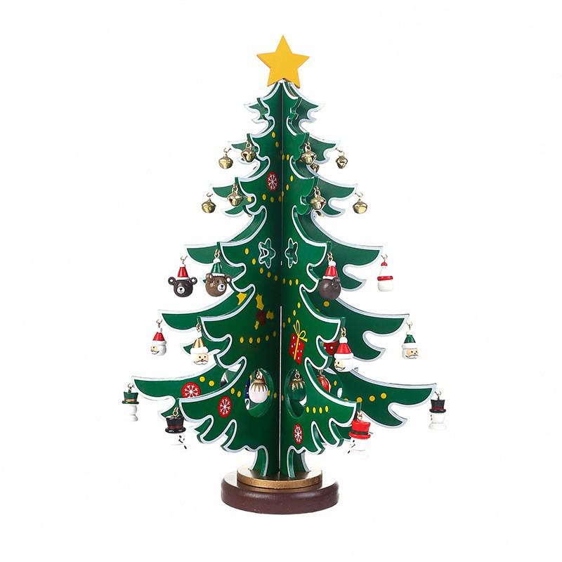 

Нові різдвяні прикраси, дерев яна ялинка, прикраса будинку, креативна збірка своїми руками, прикраса робочого столу, дерев яні ручні іграшки S