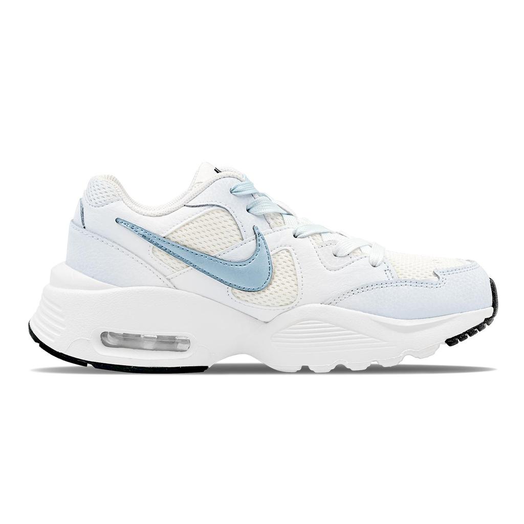Nike Air Max Fusion Abrasion Resistant Slip Resistant Low top Casual Running Shoes Women's White Blue CJ1671-100(Team1655-S-BOX)