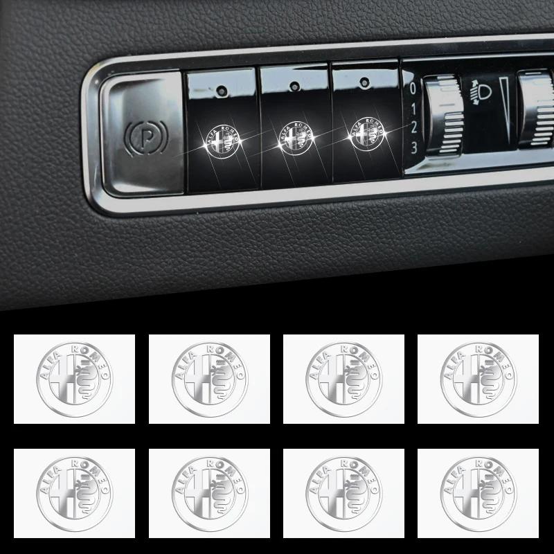 3D Metal Car Emblem Sticker Decor Badge Decal Interior Styling For Alfa Romeo 147 159 156 Giulietta Giulia Mito Spider Qa9