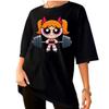 Girls Super Powerful Blouse Training Streetwear Tshirt Womens Shirt Academy Gym Fitness Tshirt