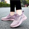 Sneakers  New Fashion Wedge Platform Plus Size Casual Sports Shoes Women Lace-Up Mesh Breathable Women'S Vulcanized Shoes