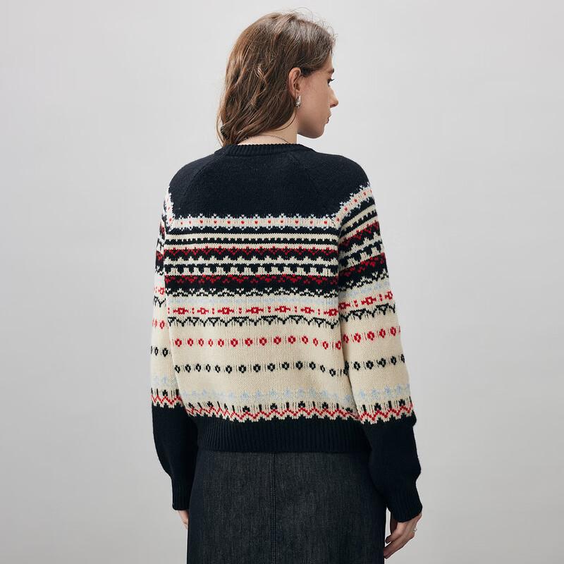 Women's 100% Wool Fair Isle Knitted Sweater
