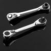 Double Ended Quick Socket Ratchet Wrench 1/4 Quick Release Ratchet Wrench Adjustable Dual-use Spanner Multifunctional Hand Tool