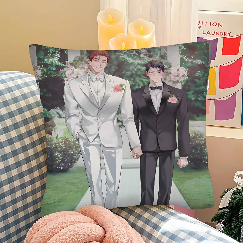 Anime S-Semantic Error Pillow Case Square Pillow Bedroom Sofa Leisure Comfort Cushion Car Living Room Home Decoration
