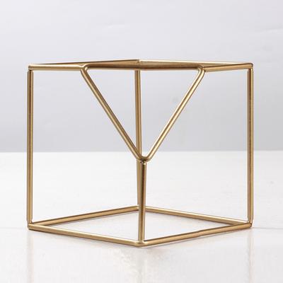 Model House Decorations Modern Simple Geometric Lines Square Frame Cut Corners Metal Furnishings Home Sales Office Soft Decorations