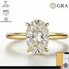 Anillo de Diamante Ovalado de Moda Personalizado Nuevo 2026, Anillo de Boda Clásico de Cuatro Garras, Femenino