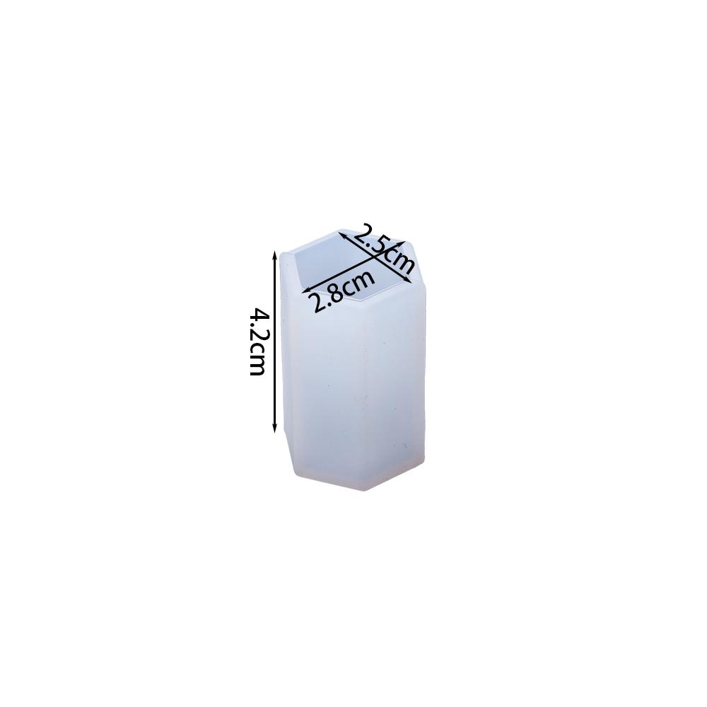 Cylinder Silicone Mold Hexagon Epoxy Resin Mould for DIY Epoxy Resin Candle Casting Molds Crafts Home Table Decoration