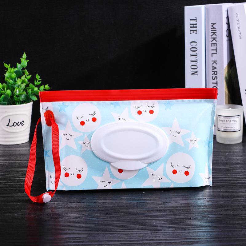 Waterproof EVA Baby Wipes Tissue Bag with Window and Pull-Out Design