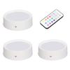 3 Stück LED Puck Licht 4 Farben Dimmbar Timing Wiederaufladbare Batterie Betrieben LED Push Lampe mit E26 B