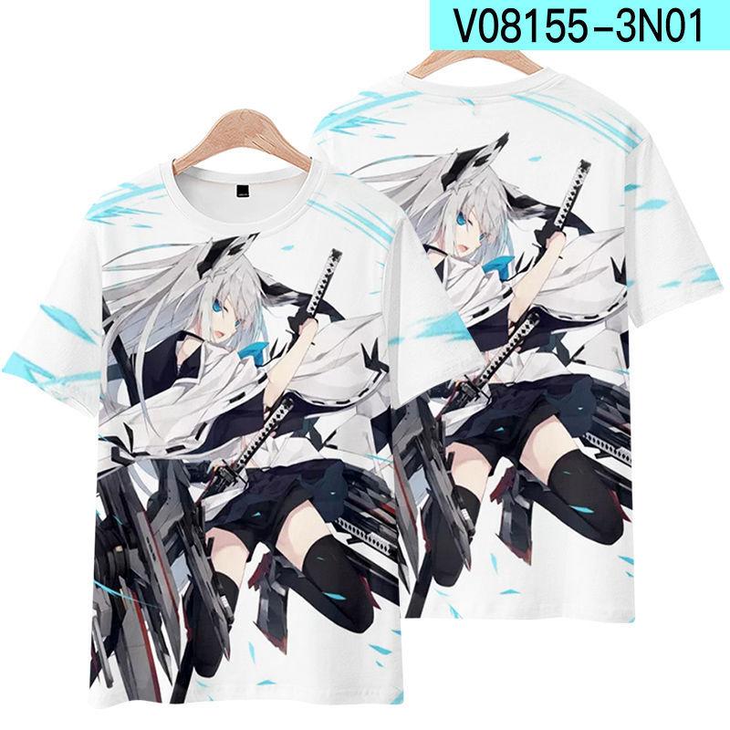 Hololive VTuber Nakiri Ayame Shirakami Fubuki T-shirts 3D Print Kid Anime Tee Men Women Short sleeve Top Harajuku O-Neck T shirt