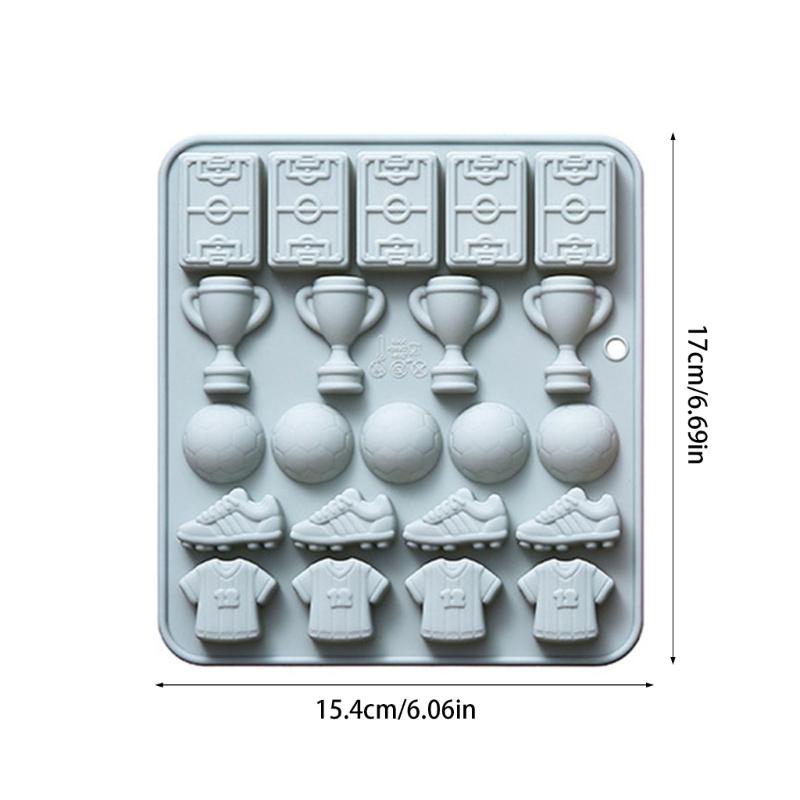 22 Cavities Football Silicone Molds Sports Theme Silicone Candy Molds Football Chocolate Molds for Cupcake Decoration