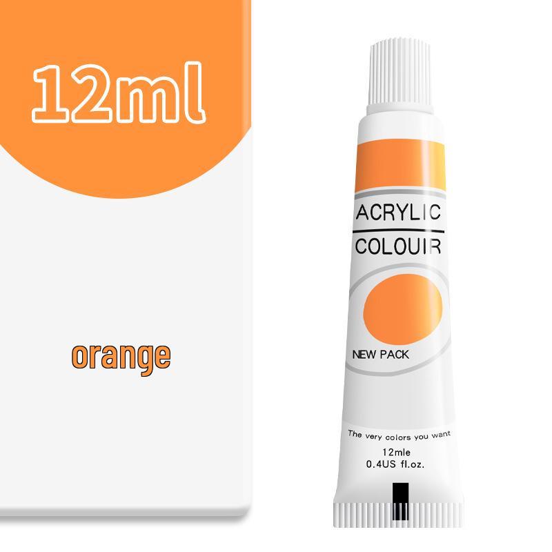 12-Color 12ml Acrylic Paint Tube for Children's DIY Hand-Painted Projects