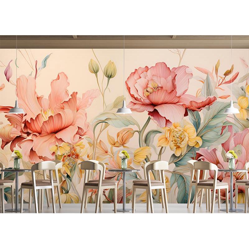 Wall Mural White Pink Fresh Peony Wallpaper Living Room Bedroom Tv Sofa Wall Mural Home Decor